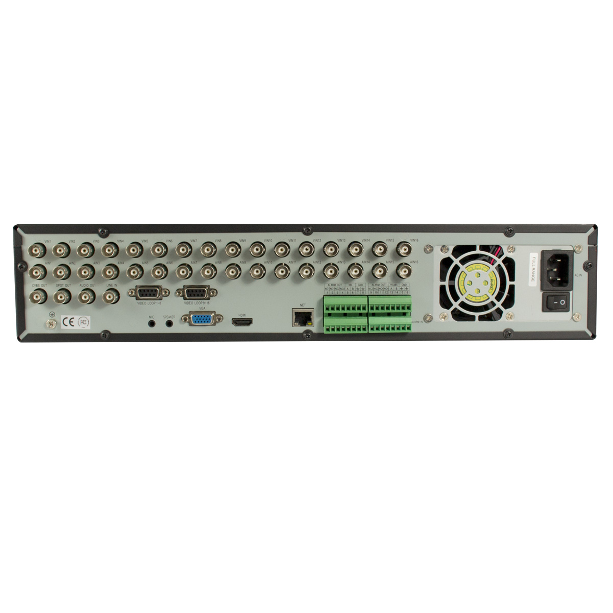 16Ch DVR H264 G711A VGA/HDMI/CVBS/SPOT/LOOP, Audio 16Ch in/1Ch out D1 - Image 4